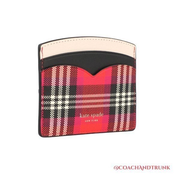 KATE SPADE Blinx Owl Plaid Card Holder - Picture 5 of 6